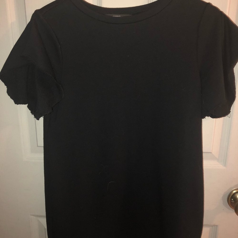 Black ruffle dress